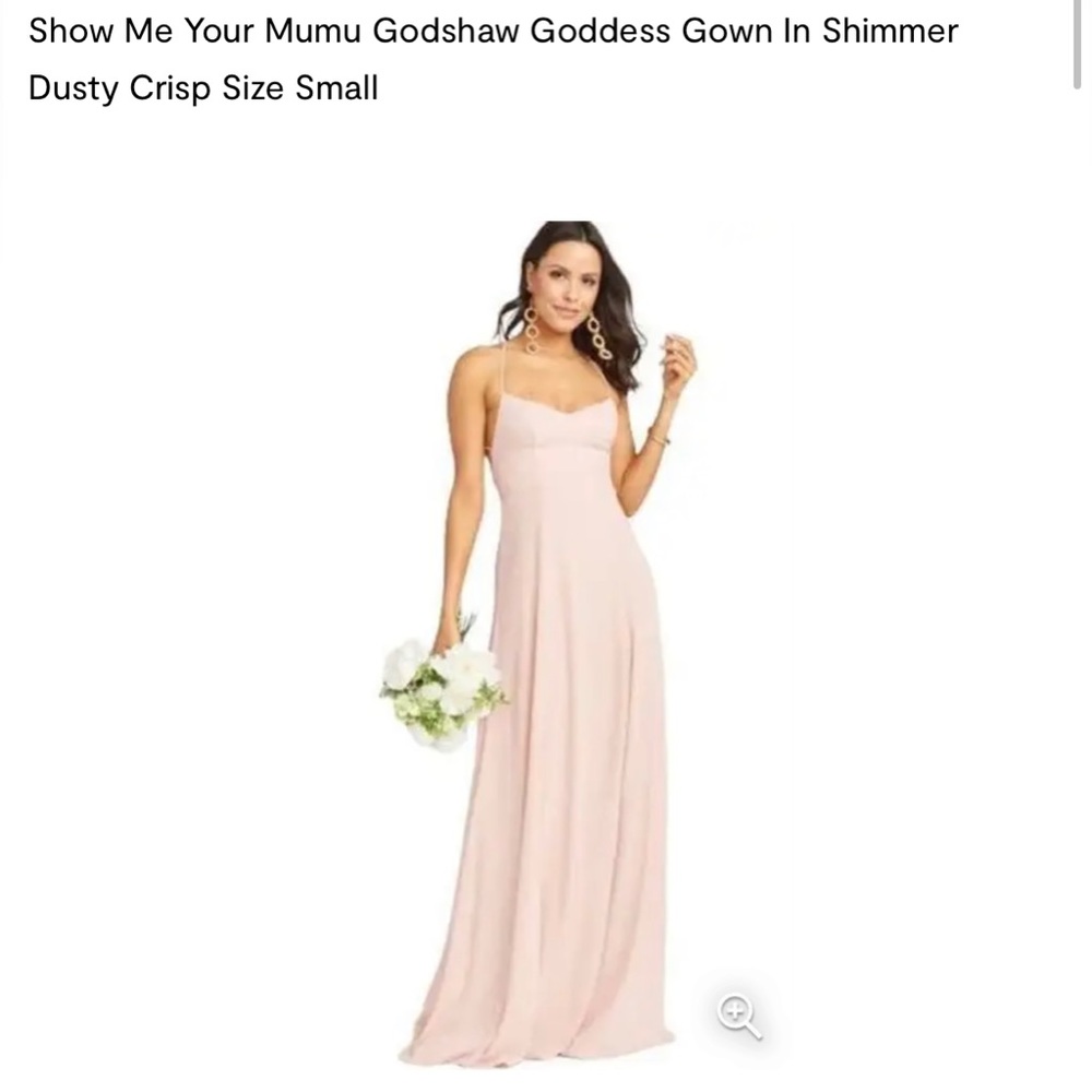 Show Me Your Mumu Godshaw Goddess Gown in Shimmer Dusty Crisp Size Small